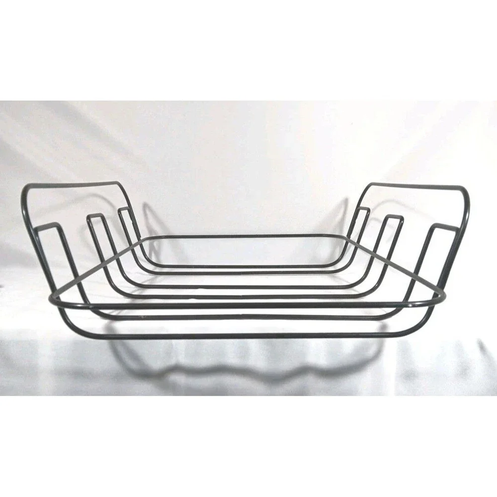 T-Fal Replacement 17x12 Black Powder Coated Non-Stick Roasting Rack